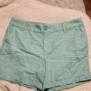 Loft teal green Monroe 6" shorts- sz 12